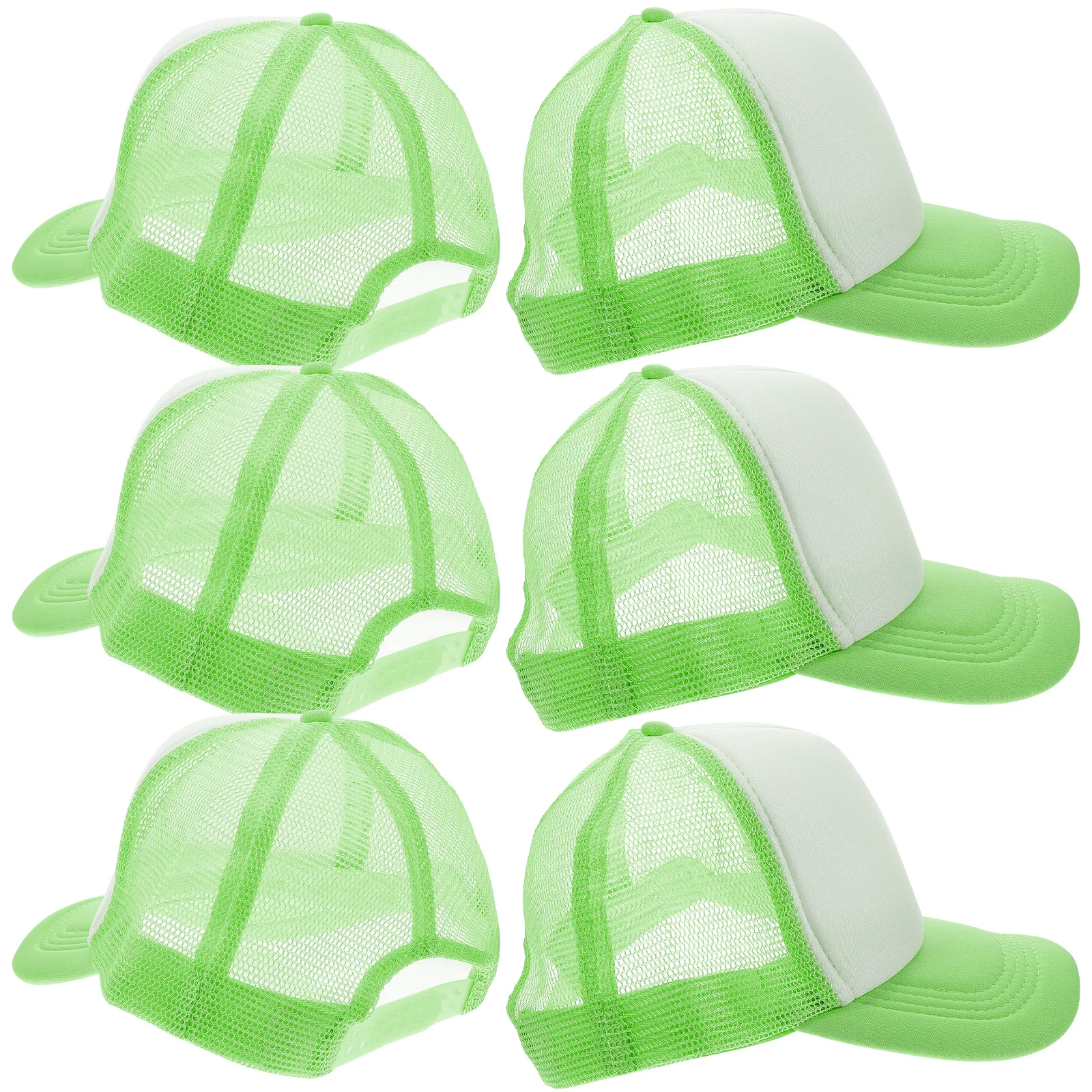 

10pcs Blank Mesh Baseball Cap Sublimation Diy Hat Adjustable Snapback For Outdoor Activities Summer Camping Fishing Cycling