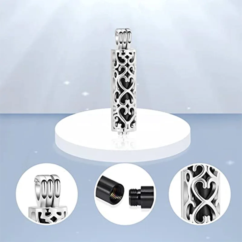 

Cylinder Cremation Jewelry Tree of Life Urn Ashes Necklace for Women Men Vial Cremation Ash Pendant Memorial Jewelry