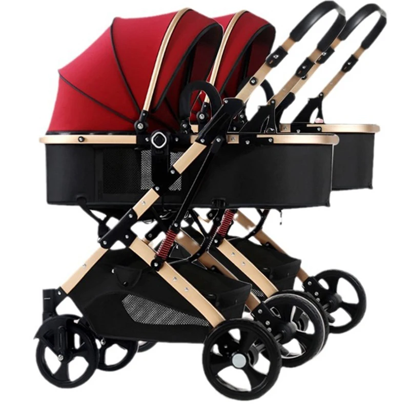 Baby Stroller Detachable Combination Can Be Sitting or Lying High Landscape Two-way Lightweight Newborn Stroller Foldable