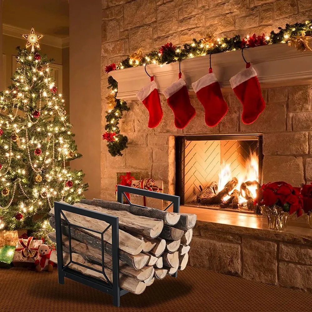 

Открытый внутренний держатель дров для камина, сверхмощная подставка для хранения дерева