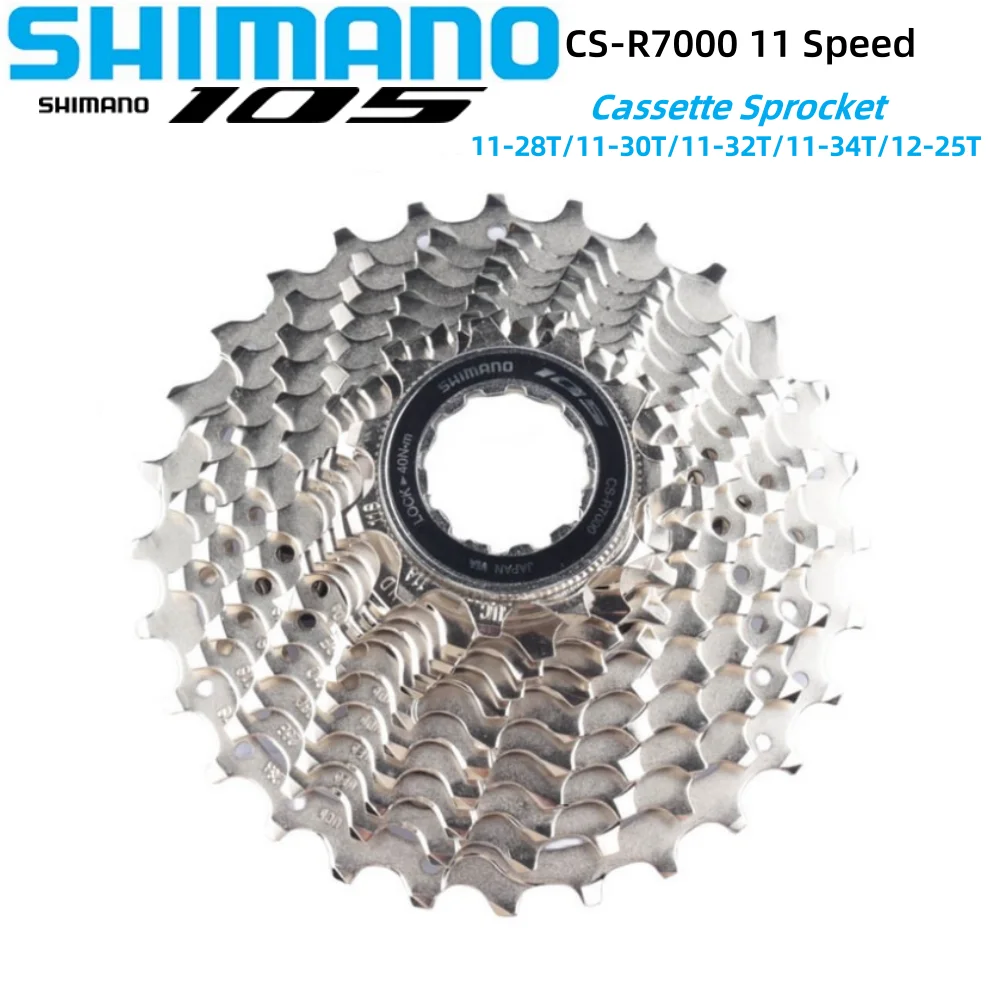 SHIMANO 105 R7000 Cassette Sprocket 11S 11Speed 11-28T/11-30T/11-32T/11-34T/12-25T Original SHIMANO For Road Bike Free Wheel