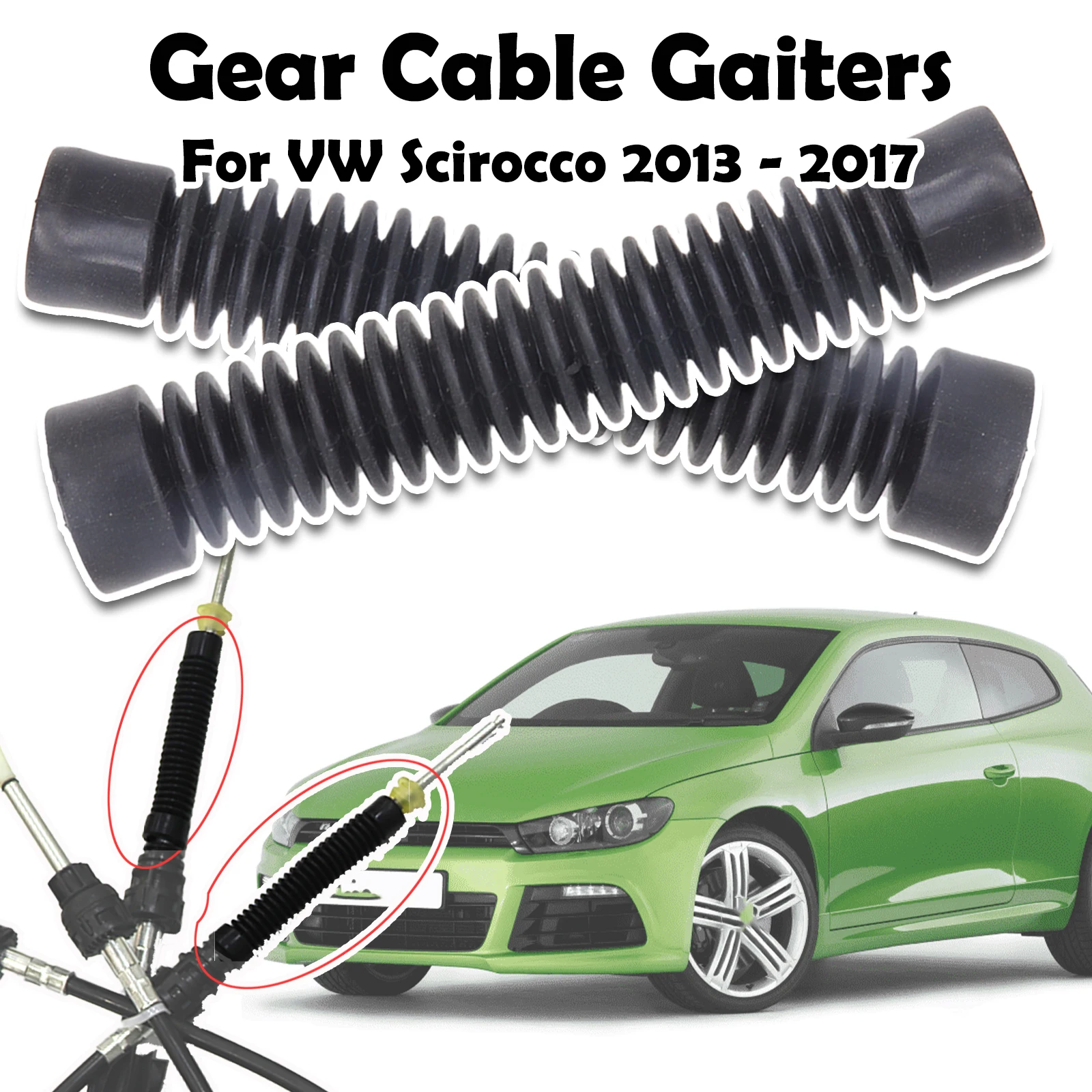 

2pcs For VW Scirocco Manual Gearbox Shift Cable Gear Cable Lever Joint And Sealing Gaiters Linkage Connector Sleeve 2013 - 2017