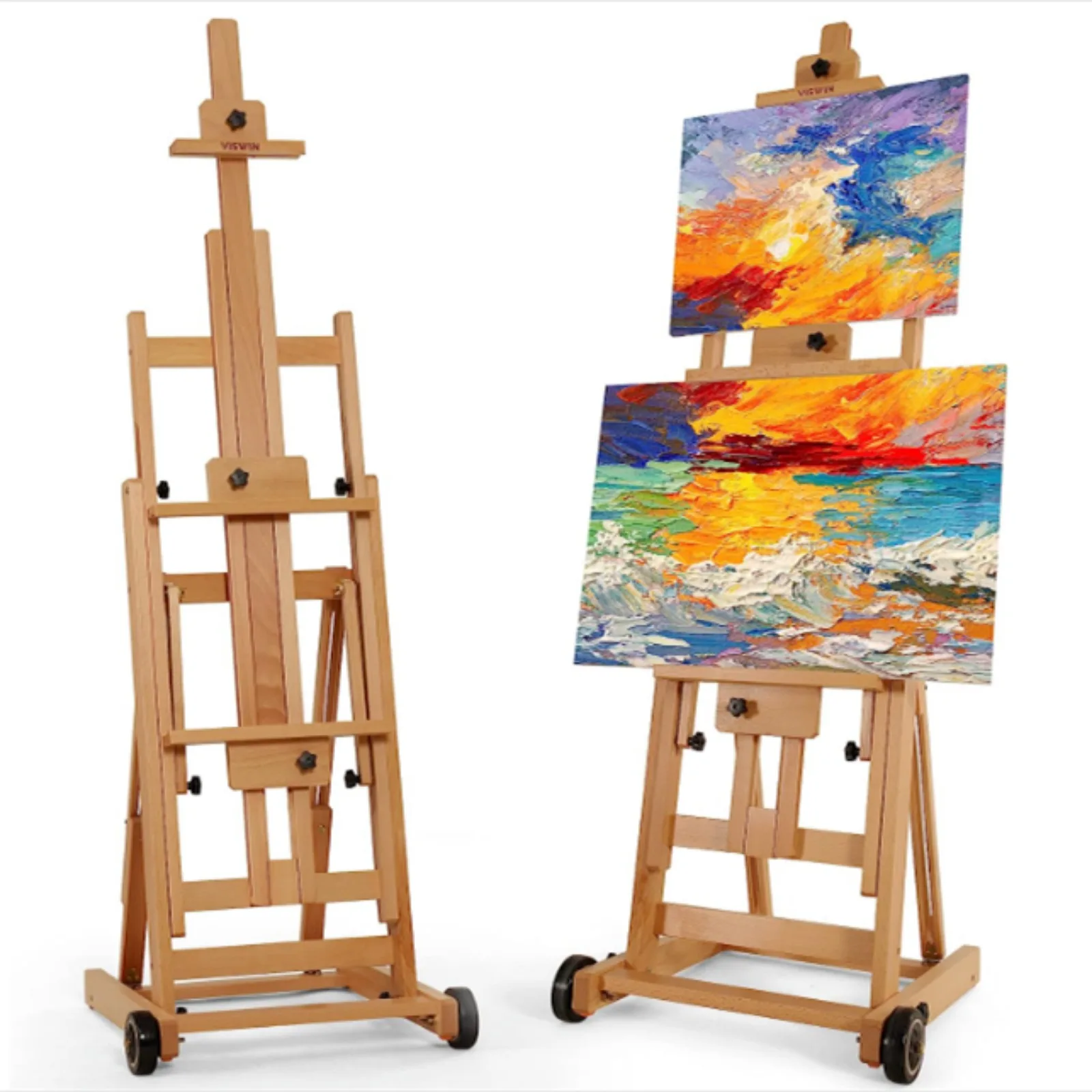 US Large artist easel horizontal and vertical H frame painting easel 16x20x87-