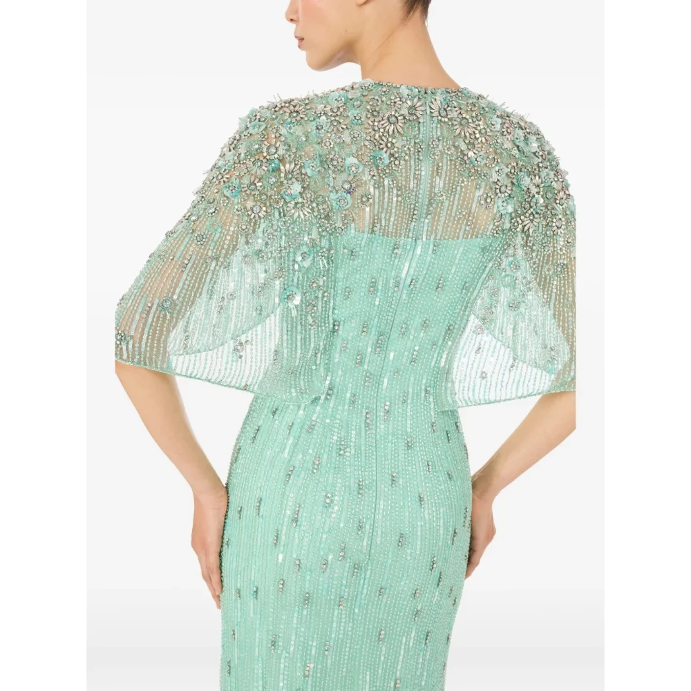 

Customzied Women's A-line Floor Length Evening Dresses Fashion Appliques O-neck Half Sleeve Prom Gown Party Dress New 2026