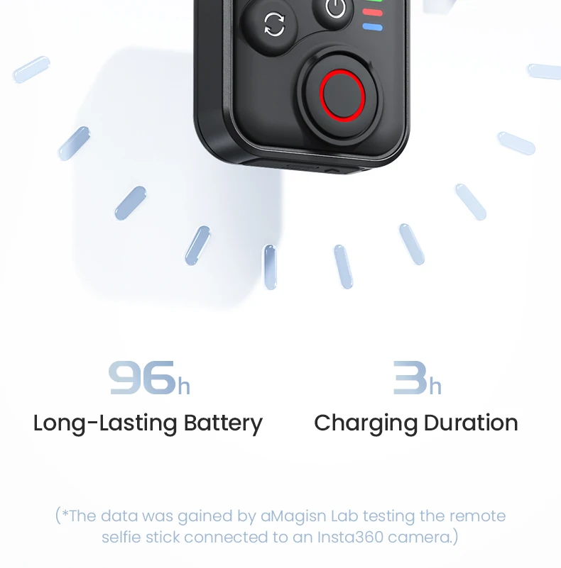 Für DJI Osmo Action 360/Action 6 5 4 Drahtlose Fernbedienung 50 m Entfernung Controller Sport Kamera Zubehör mit Handschlaufe – Detail 16