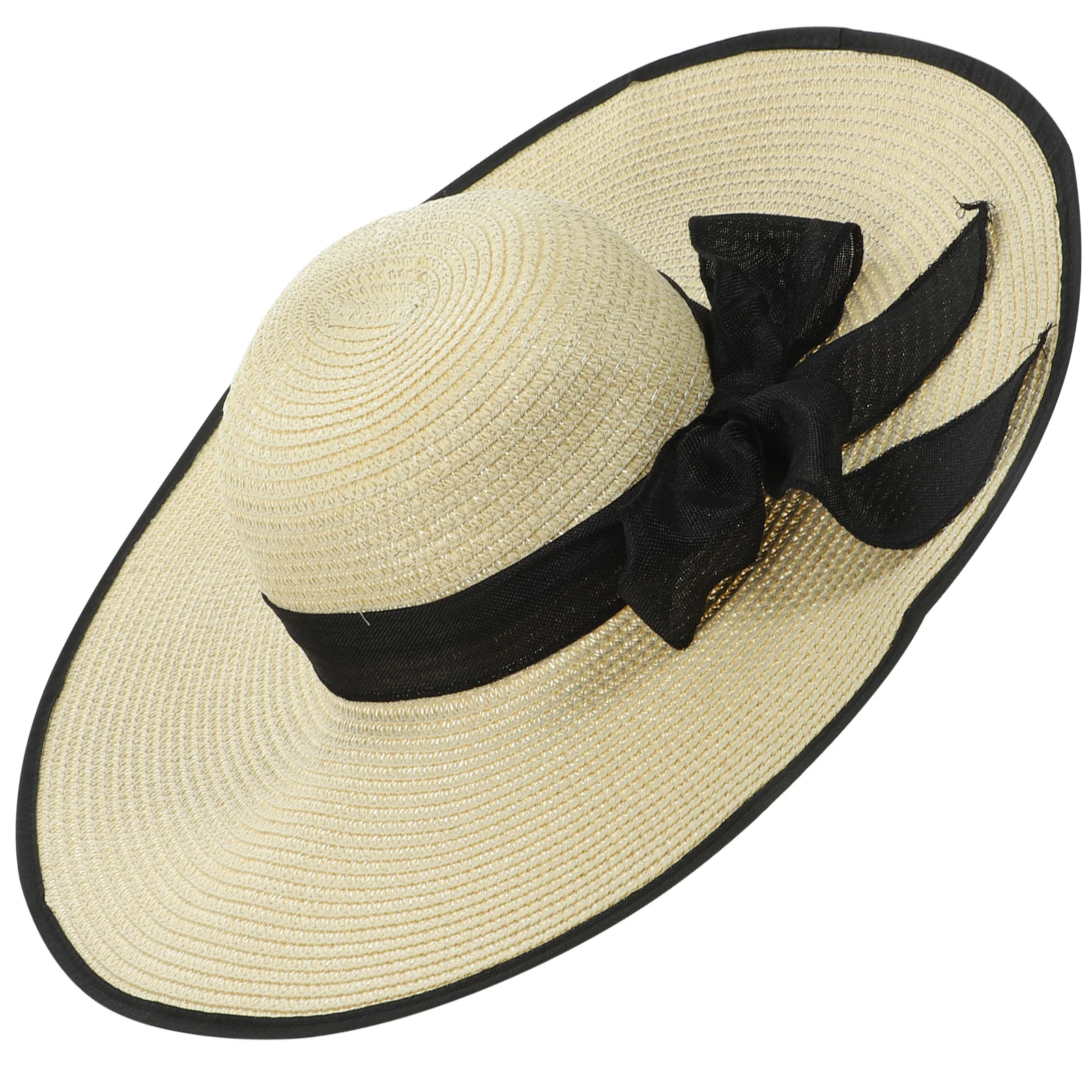 

Summer Folding Wide Brim Beach Hat Breathable Straw Woven Sun Protection Hat for Women Outdoor Sunshade Folding Hats