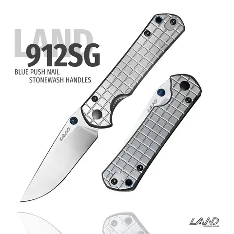 LAND 910 pocket folding knife 12C27 stainless steel blade ball bearing outdoor camping portable survival fishing edc tool