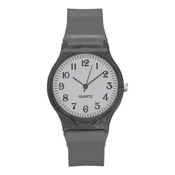 Casual Fashion Silicone Jelly Quartz Watches for Women Lovely Ladies Wristwatch Transparent Summer Candy Color Student Clock