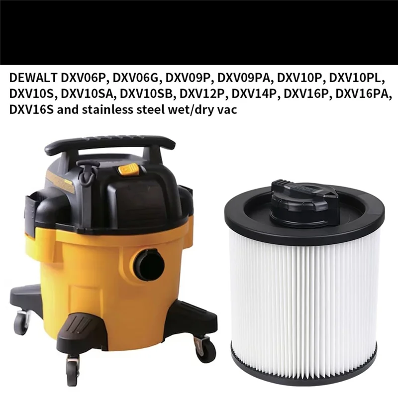 

Hot Selling-DXVC6910 Cartridge Filter Parts Accessories For DEWALT Wet Dry Vacuum Cleaners 6-16 Gallon, Compatible With For Dewa