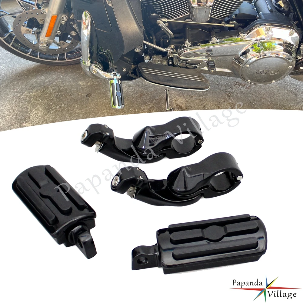 

Motorcycle Footpeg Footrest 32mm Highway Crash Bar Foot Pedal Pegs For Harley Chopper Softail Dyna Sportster Indian Chief 86-13