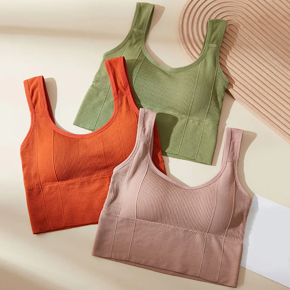 Women Yoga Training Bra Soft Comfortable and Beautiful Back Wrapping Chest Inner Wear and Outer Wear Sports Sleep Camisoles Vest