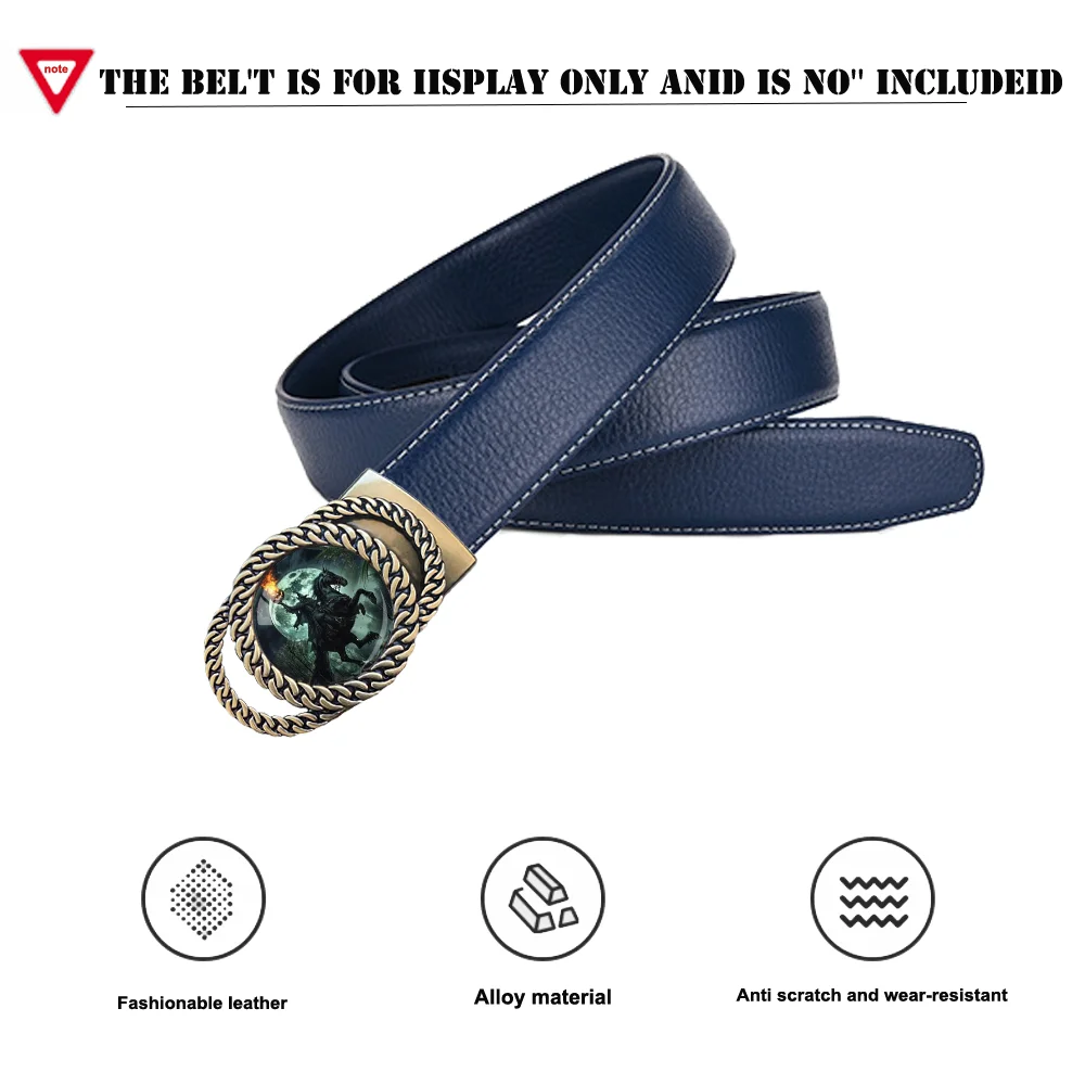 Ceinture à cliquet automatique pour sauna, accessoire de taille personnalisé, sans cavalier, Aliments, cadeau d'Halloween pour les amis, mode
