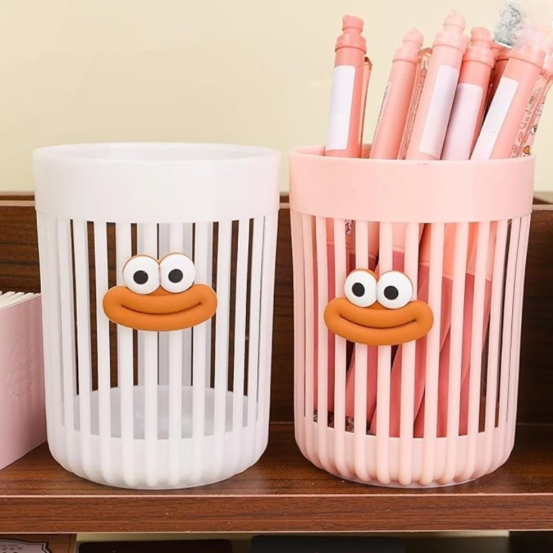 Makeup Brush Holder, High-End Vanity Organizer for Cosmetics & Stationery, Multi-Use Desktop Storage Box for Home & Office