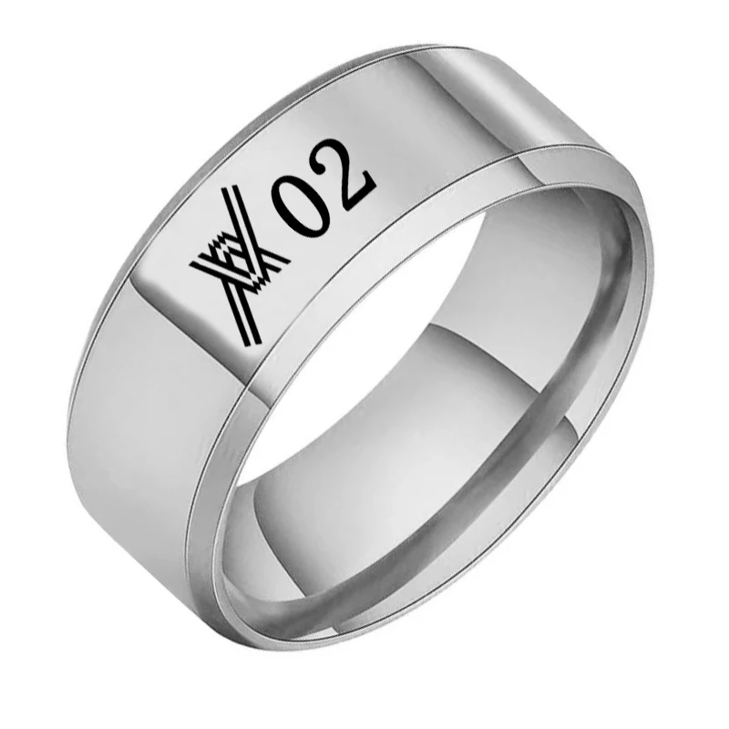 Anime Ladies Rings Darling In The Franxx 02 Ring Women Jewellery Wedding Fashion Cute Couples Stainless Steel Ring Bague Femme