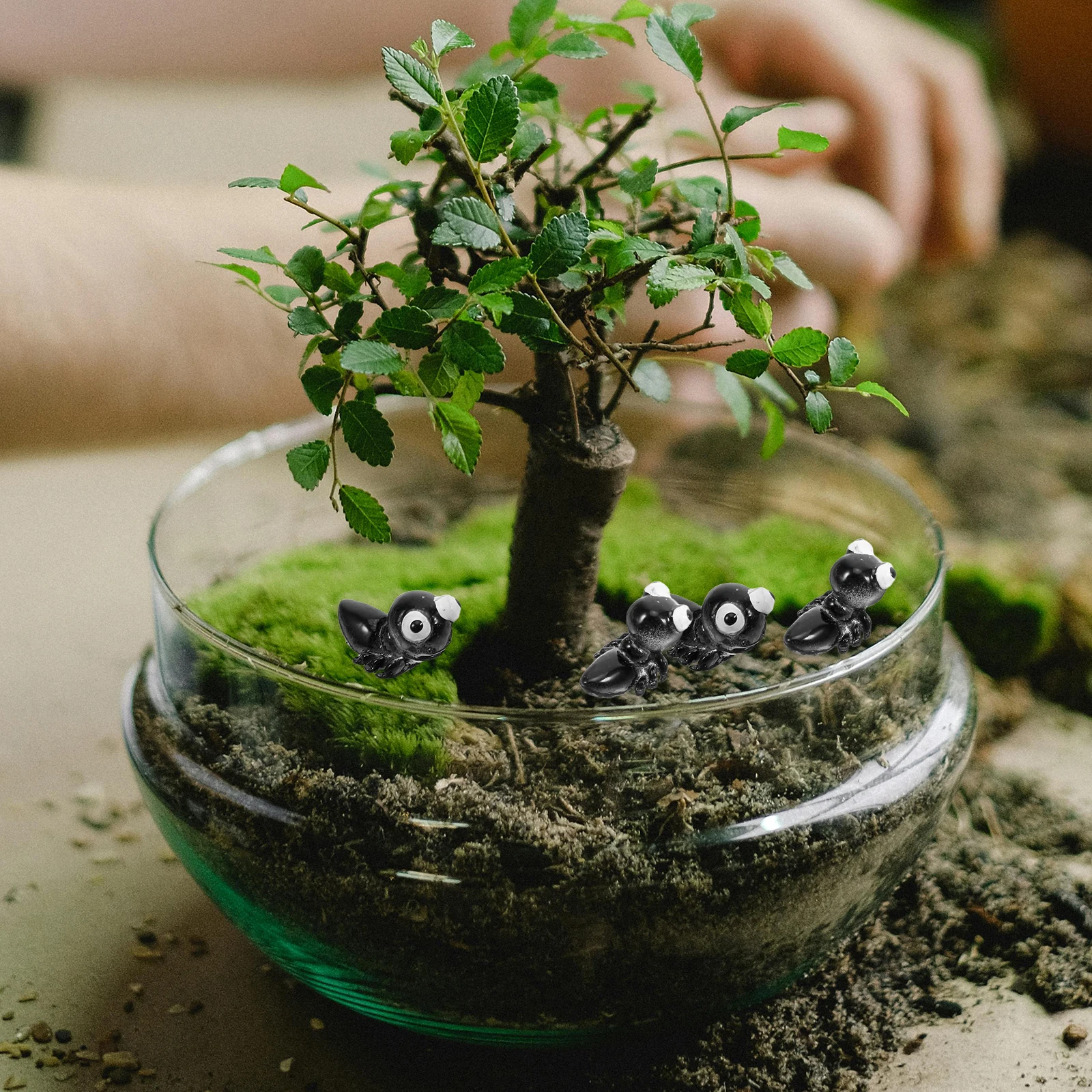 

20 pcs Miniature Resin Ants Figurines Cute Tiny Bonsai Garden Decor Craft Accessories Micro Landscape s Small Mini