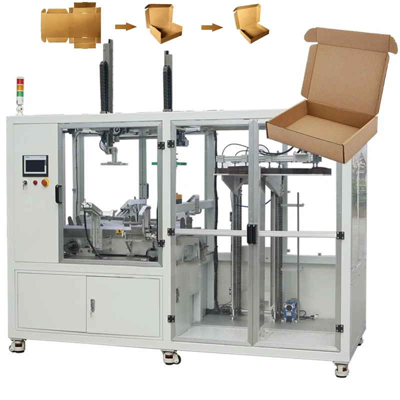 Pasting Folder Gluder Paper Fruit Box Forming Machine Box Making Machine Paper Pizza Box Making Machine