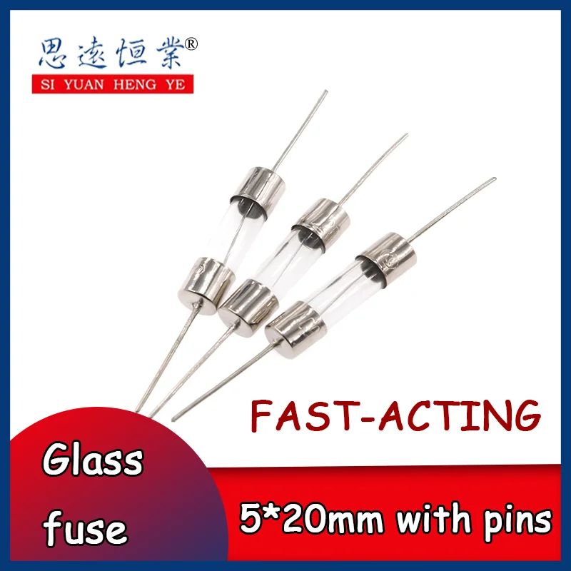 10PCS Glass fuse tube 1/2/3. 5 * 20 mm pin 15/4/5 5 a250v induction cooker / 6.3/8/10 x20