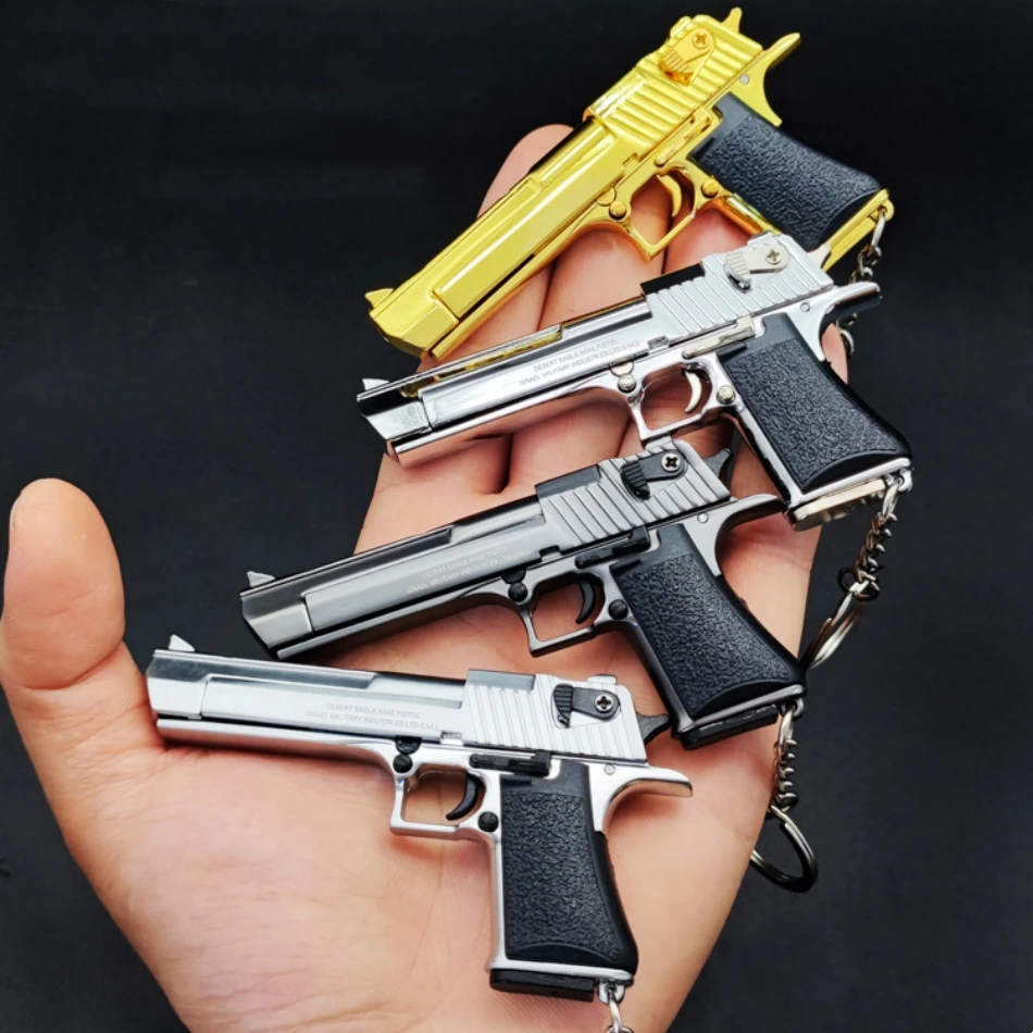 

1:3 Metal Desert Eagle Premium Detachable Pistol Metal Pubg Toy Gun Model Collection Decorations Wooden Gift Alloy Keychain