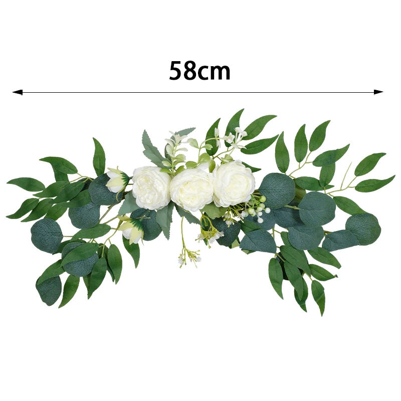 2pcs Artificial Plant Fake Flowers Home Living Room Wall European Wedding Lintel Silk Flower Wall Decoration Welcome Flower