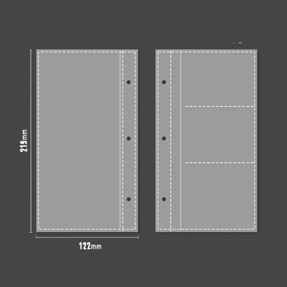 PU Leather Bill Planner Binder Loose-leaf Reusable Money Budget Binder Cash Envelopes Transparent Savings Challenges Notbook