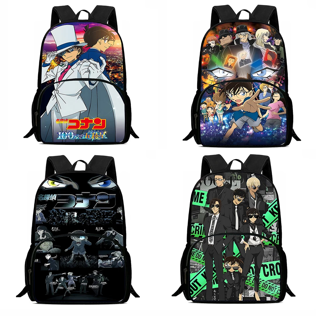 Conan Grande Capacidade Camping Mochila Durável para Crianças, Mochilas escolares para Meninos e Meninas, Presente de Aniversário para Estudantes, Detetives