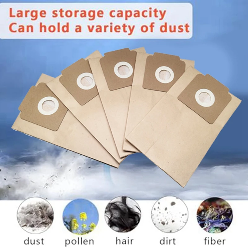 Bolsa de polvo para aspiradora Karcher BV30/1 BV50/1, accesorios para aspiradora, bolsas de papel, 10 piezas de repuesto