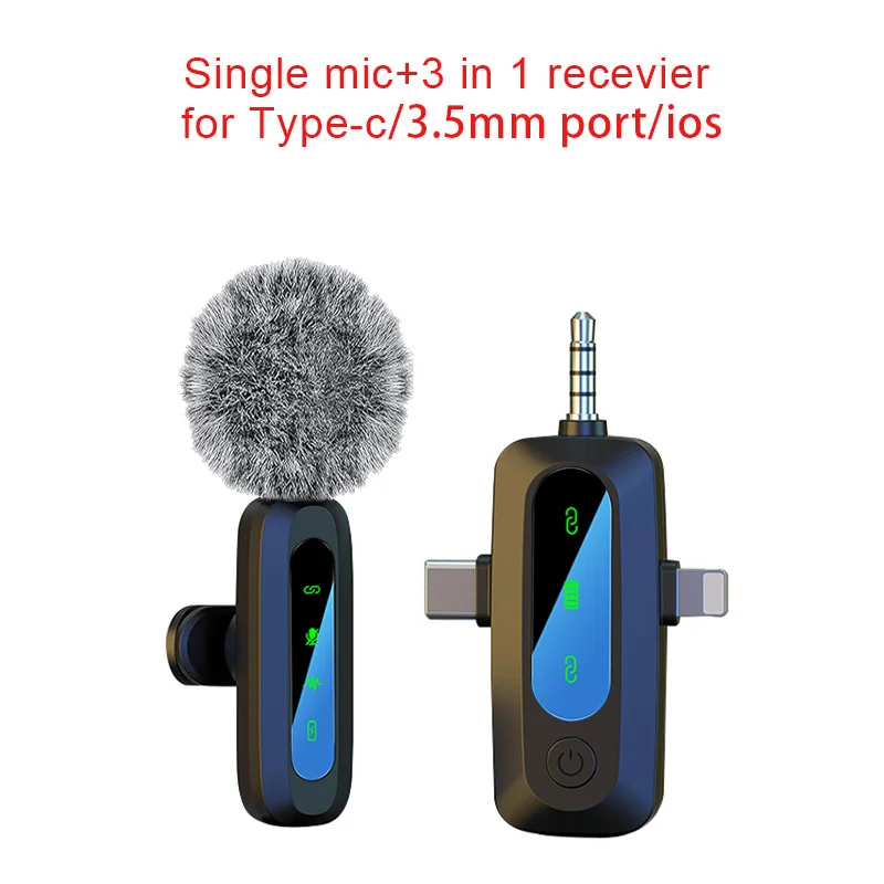 4 in 1 Wireless Lapel Microphone Lavalier Studio Microfono Solapa Inalambrico Mikrofon Do Komputera For Mobile Iphone Camera PC