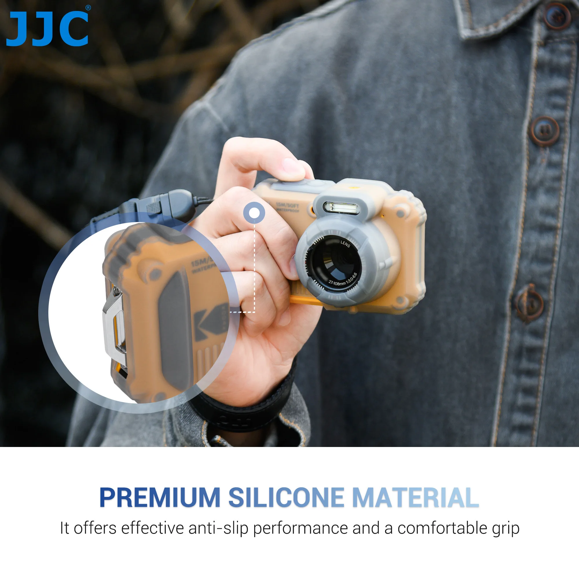JJC Camera Soft Silicone Case for KODAK PIXPRO WPZ2 Anti-Scratch Fit Lightweight Protective Case Kodak PIXPRO WPZ2 Accessories