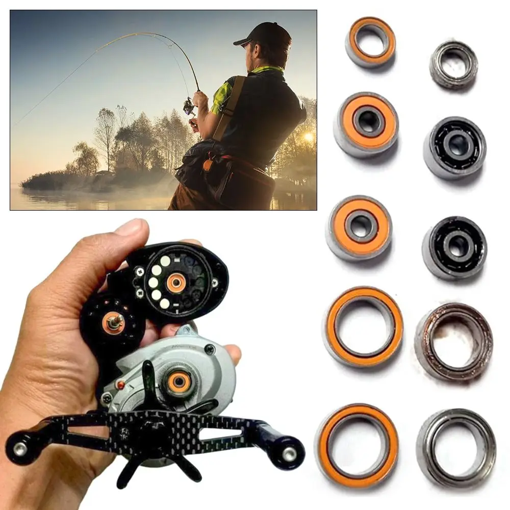 1Pcs Fishing Coil Ceramic Ball Bearing Stainless Steel Lure Modification Fishing Reel Bearing SMR115 Shallow Spool