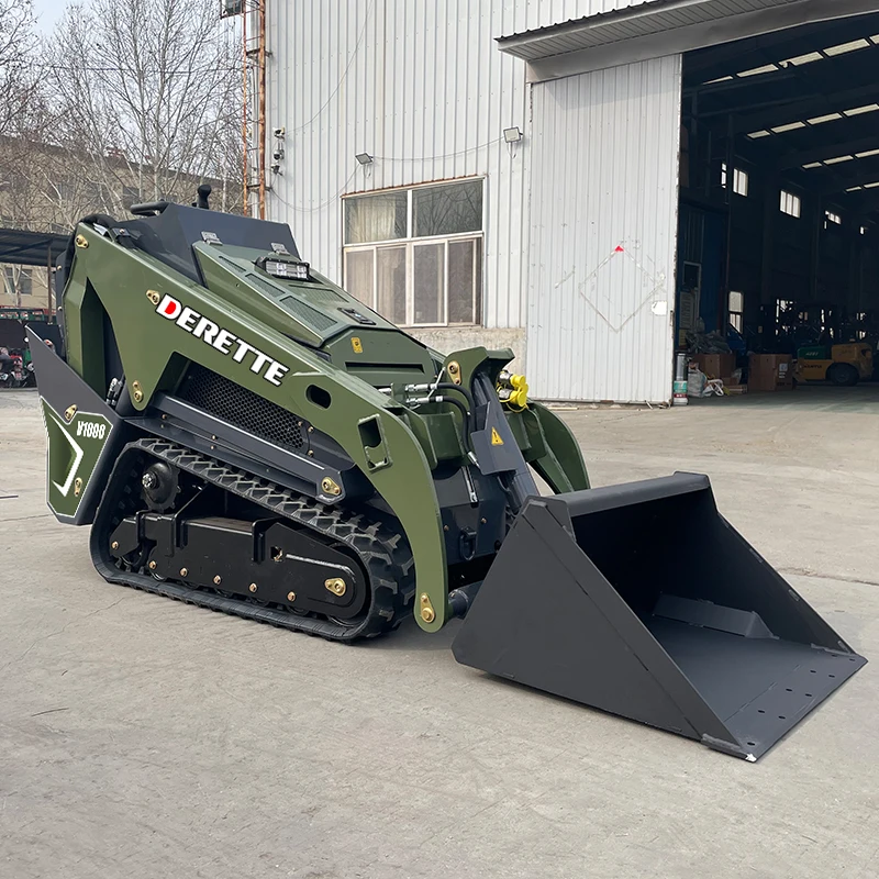 25Hp Engine Powered Derette s360/t360 Mini Skid Diesel Loader with Skid Steer Loader Attachment