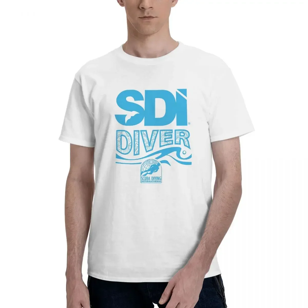 Scuba Diving International (SDI)- SDI Diver Wave 100% Cotton T-shirt Male Fashion T Shirts Men crew Neck Short Sleeve S-6XL