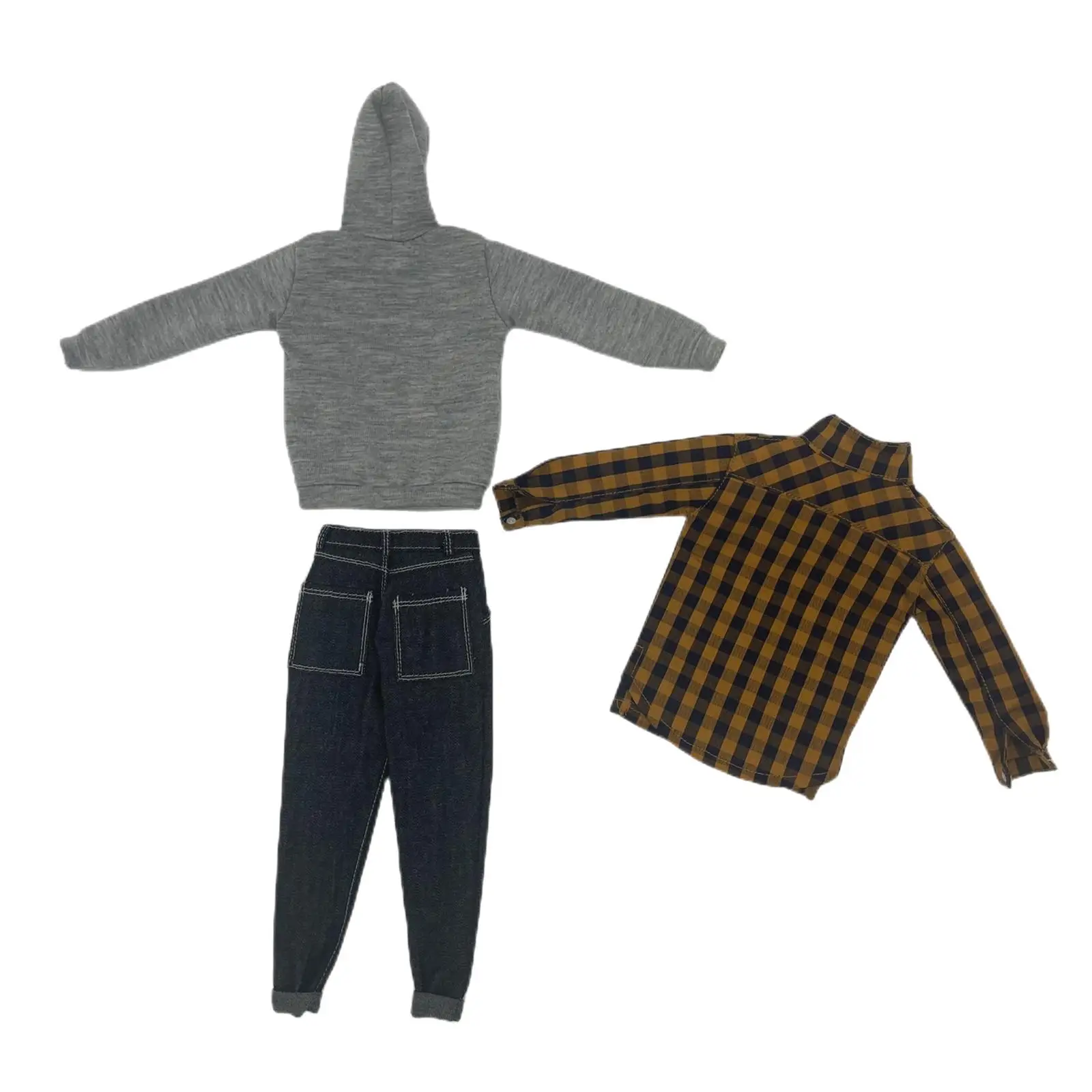 Ensemble de vêtements décontractés pour hommes, 3 pièces, échelle 1:6, costume complet fait à la main pour figurines de poupée de 12 pouces, accessoire, tenue habillée