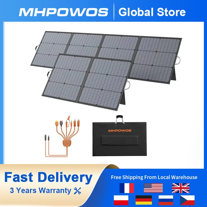 

MHPOWOS 110W/220W Foldable Solar Panel Portable Folding Battery Charger For Phone Outdoor Camping Waterproof Power Bank RV