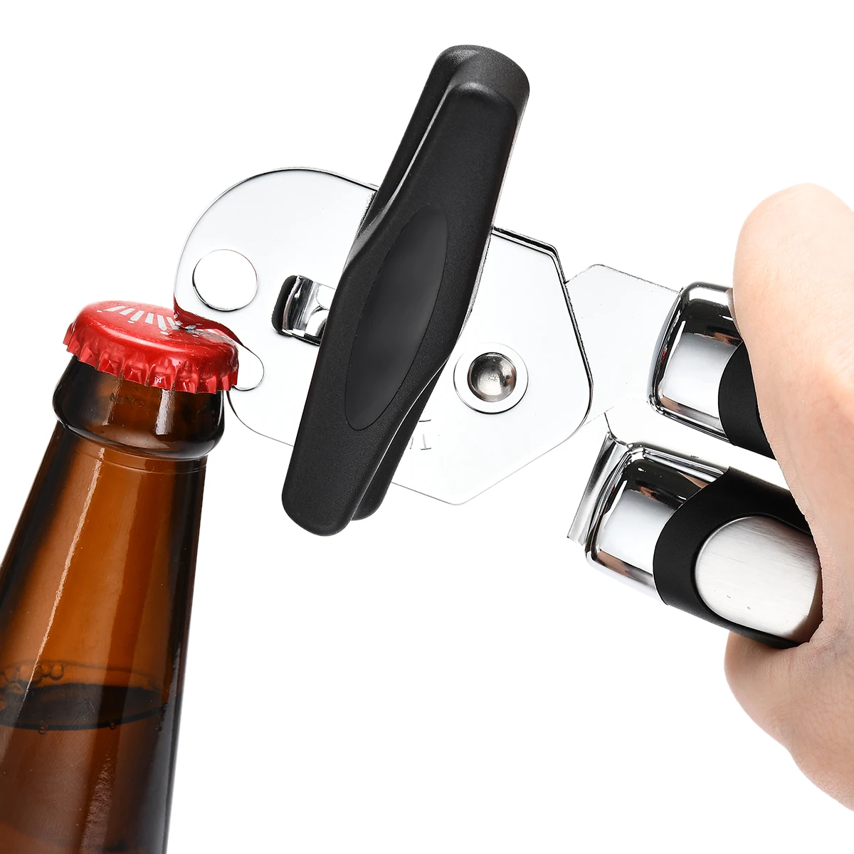 Three In One Multifunctional Strong Bottle Opener Stainless Steel Manual Hand Guard Strong Can Opener