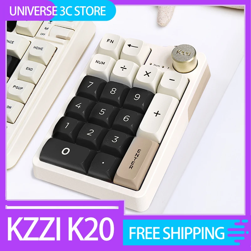 

Kzzi K20 Macro Numeric Keypad Wireless Keypad Programming Mini Button Custom Knob Keyboard Rgb Gaming Mechanical Hotswap Macropa