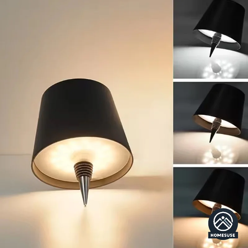 Lampada per bottiglia di vino a LED senza fili Vasi ricaricabili Lampada a fungo con attenuazione della luce a LED Lampada da tavolo con controllo touch Luce notturna decorativa