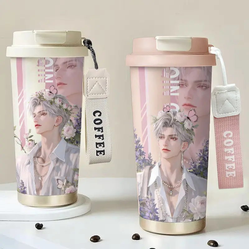 

Spot Goods Love And Deepspace Rafayel Aster Zayne Sylus Cute Peripheral Stainless Steel Thermos Mug High Value Double Drink Cup