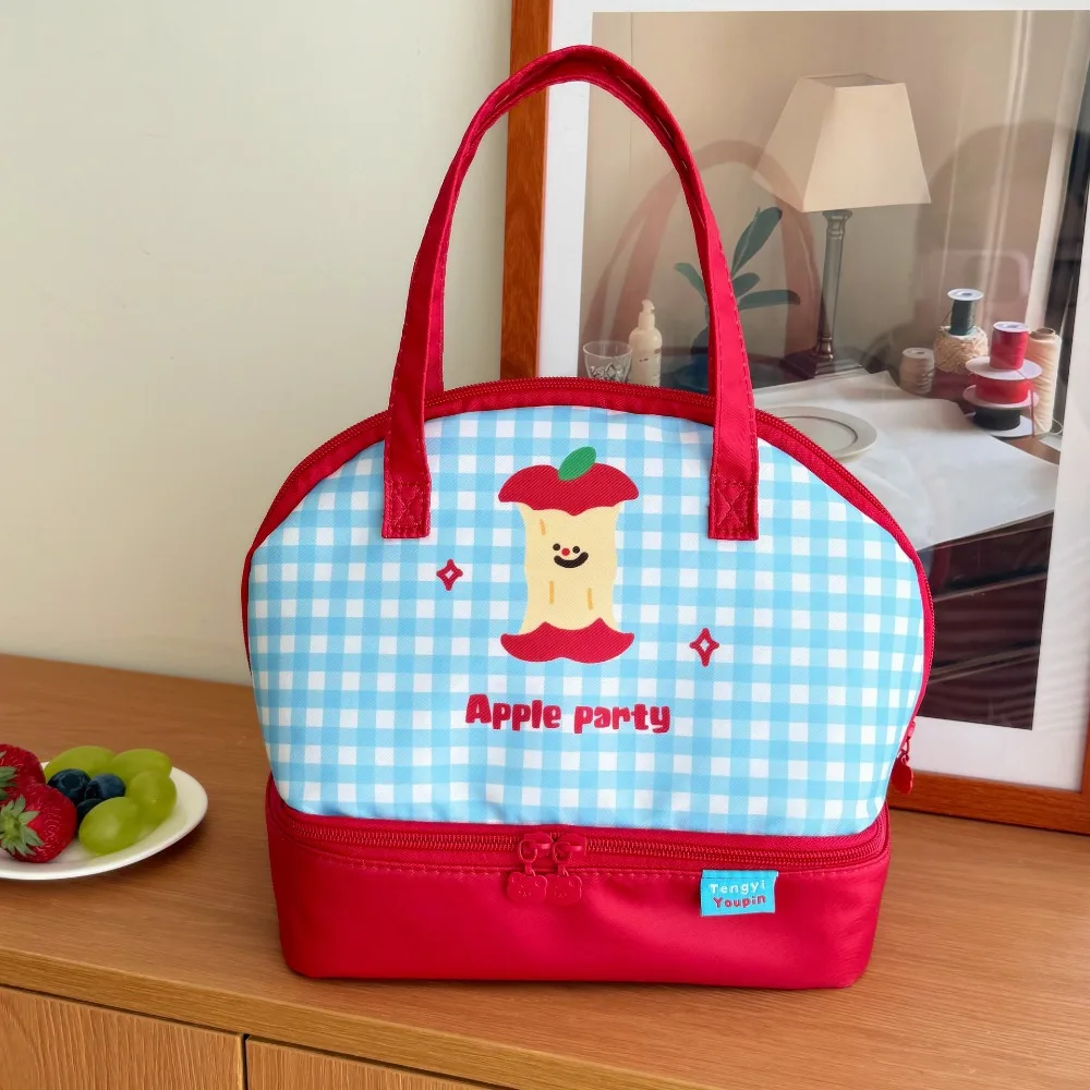 Cartoon Cartoon Cat Lunch Bag Large Capacity Insulated Tote Bag Korean Style Handbag Handheld Bag Lightweight Small Tote Bag