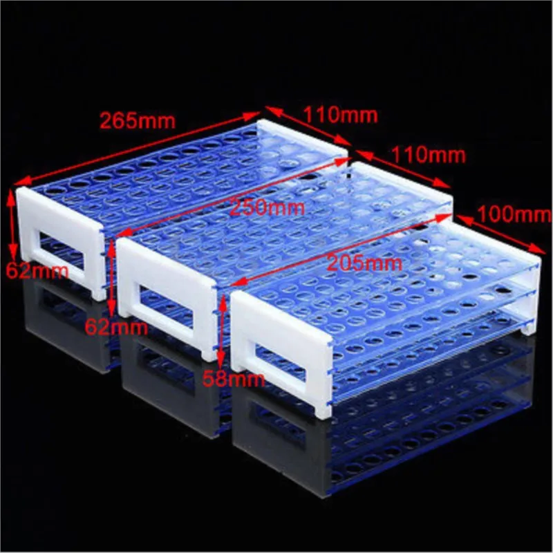 Plastic 3 Layers Lab Test Tube Rack Holder Centrifugal Pipe Stand 40/50 Holes
