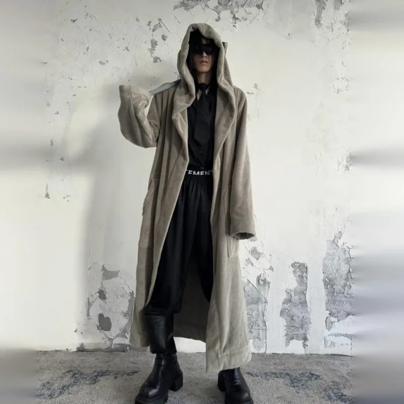 HKSH 2026 Spring Autumn Winter New Men Tide Dark Punk Niche Original RO Outerwear Bathrobe Home Styling Chic Ins Fashion HK25583