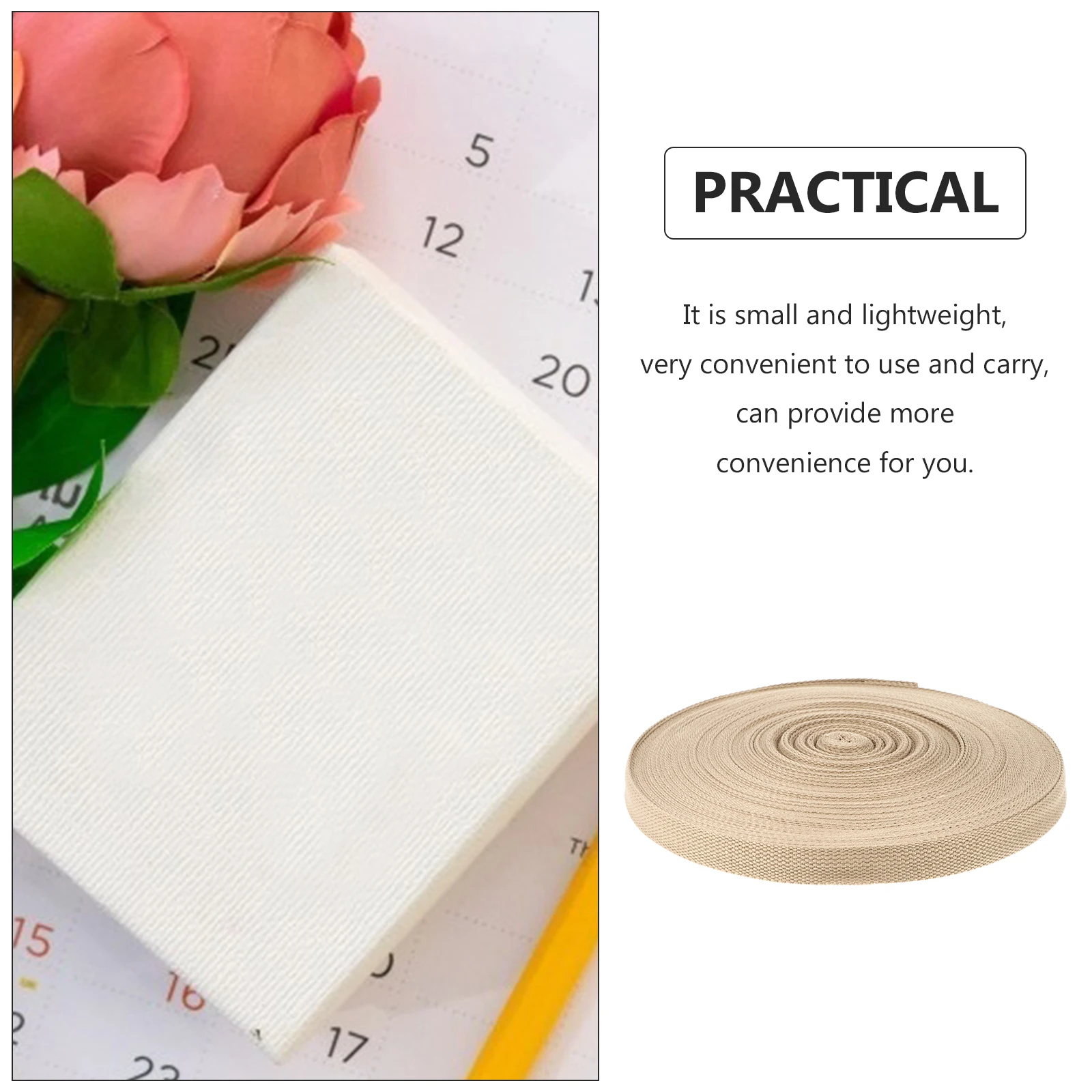 

Cotton Webbing Diy Clothing Crafts Canvas Bag Shoulder Strap Durable Skin-Friendly Lightweight For Gift Wrapping Scene