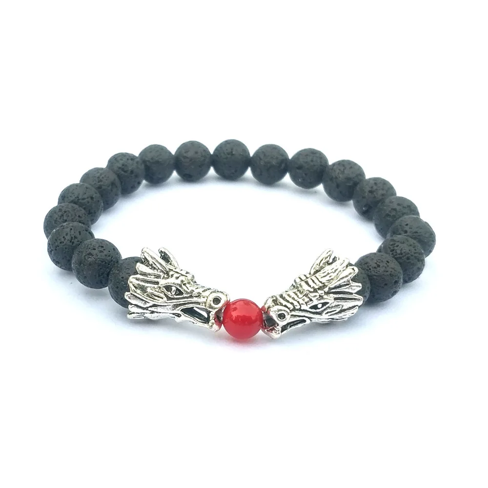 dragon bracelet women Natural Stone Beads Vintage Dragon Accessory Powerful Handmade Bracelet Jewelry for Men Gift