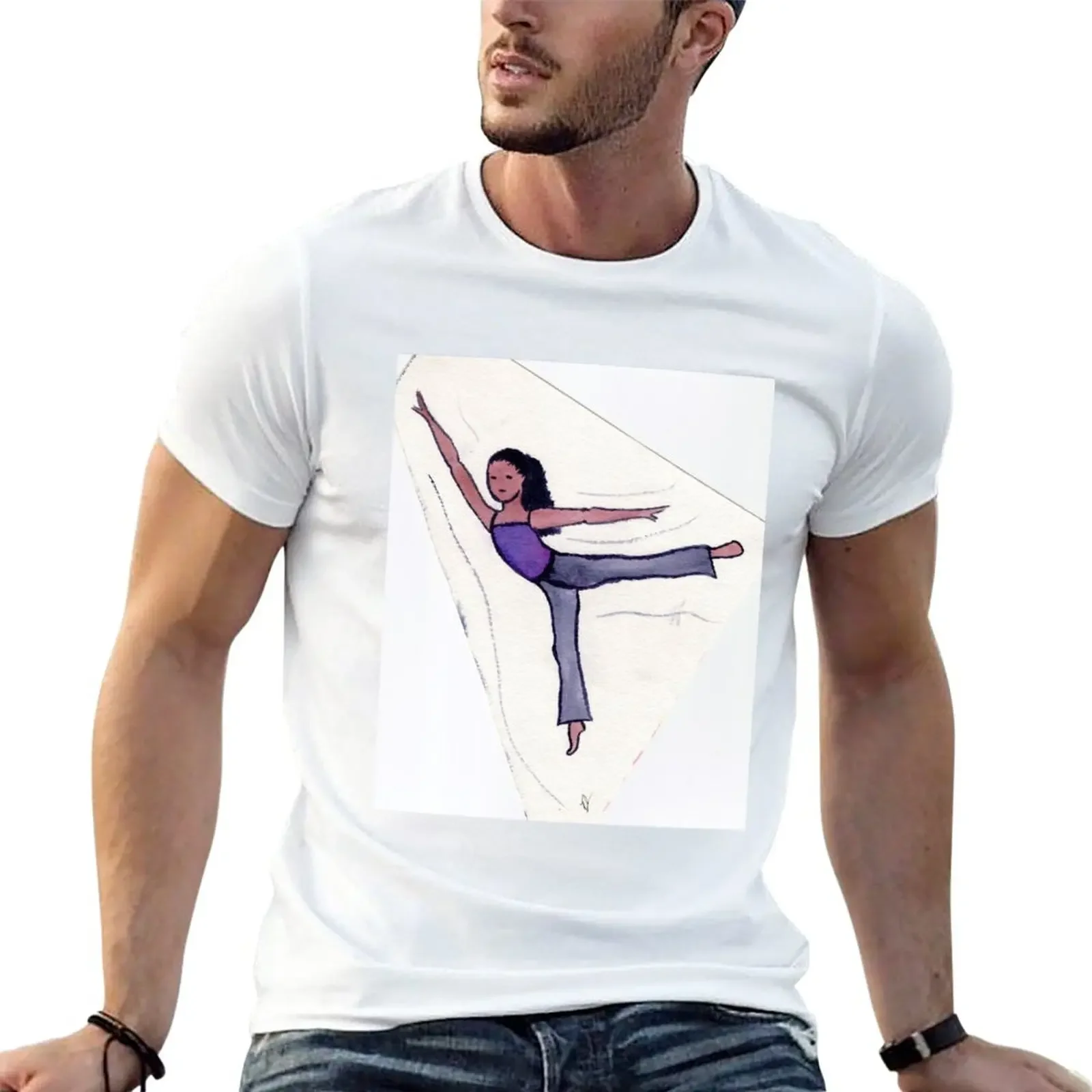 Dancer In Purple T-Shirt quick drying t-shirt cute tops Short sleeve tee t shirt men