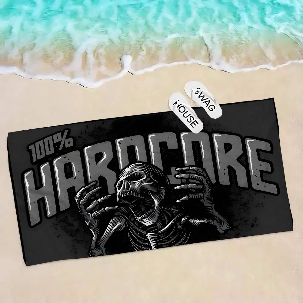 Gabber 100 Bone Hardcore Dog Big Microfiber Beach Towels Quick Dry Towel Sand Beach Towels Pool Towel for Travel Swim Pool Yoga