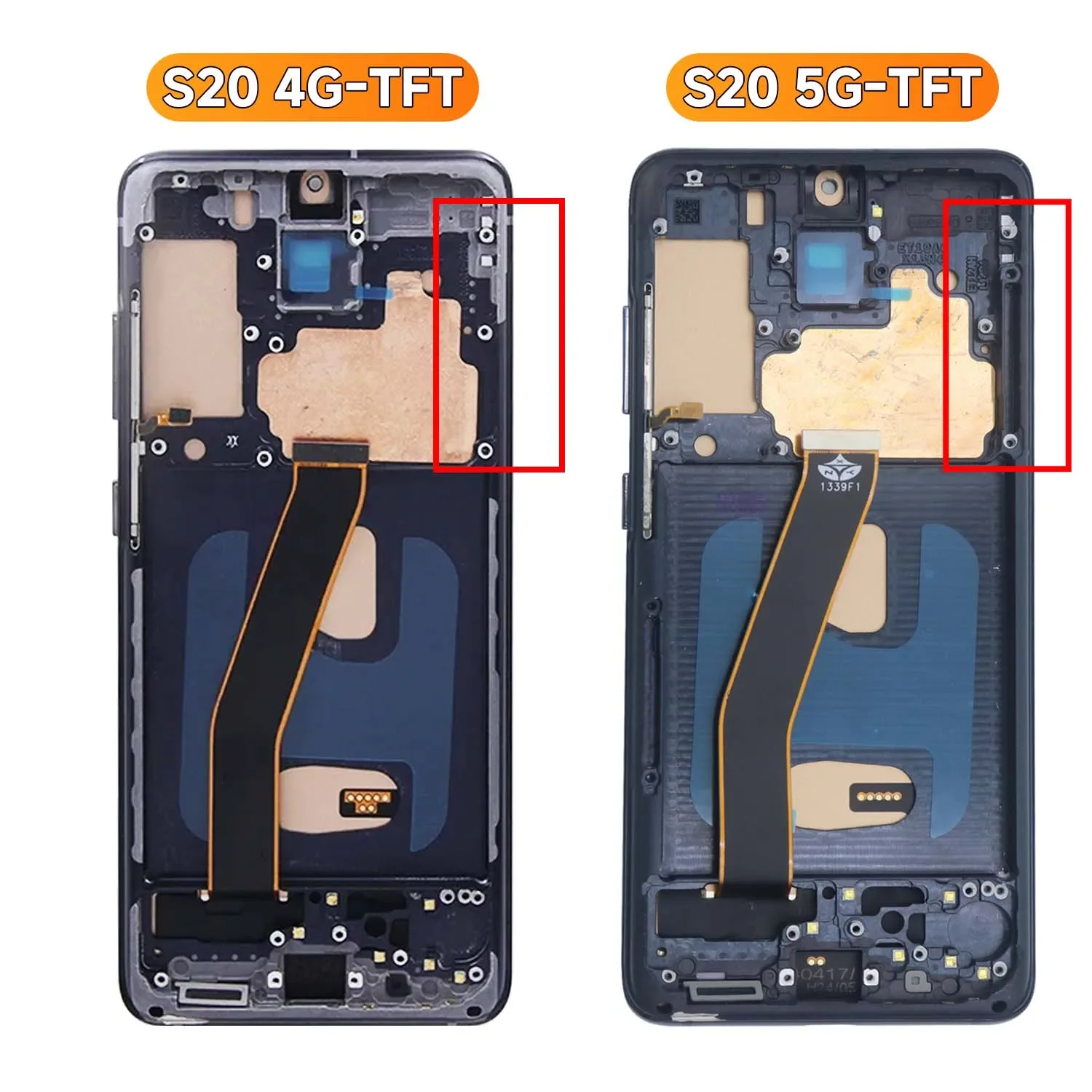 TFT S20 4G Screen For Samsung Galaxy S20 5G LCD Display G980 SM-G980F/DS Touch Panel Digitizer Assembly Replacement with Frame