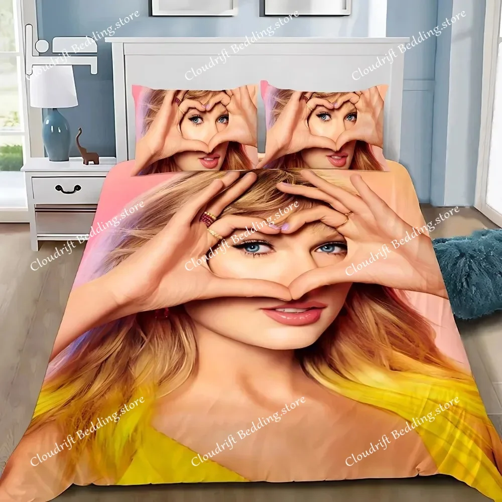 Top Stream Singer t-Taylor Bed Covers Bedding Set,T-Swizzle Cover Modern Printed ,Birthday Gifts king Queen Size Boys Adult