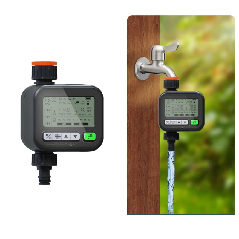 

Water Timer Garden Lawn Faucet Timer with Rain Auto Child Lock Function Hose Timer6 Separate WateringPrograms