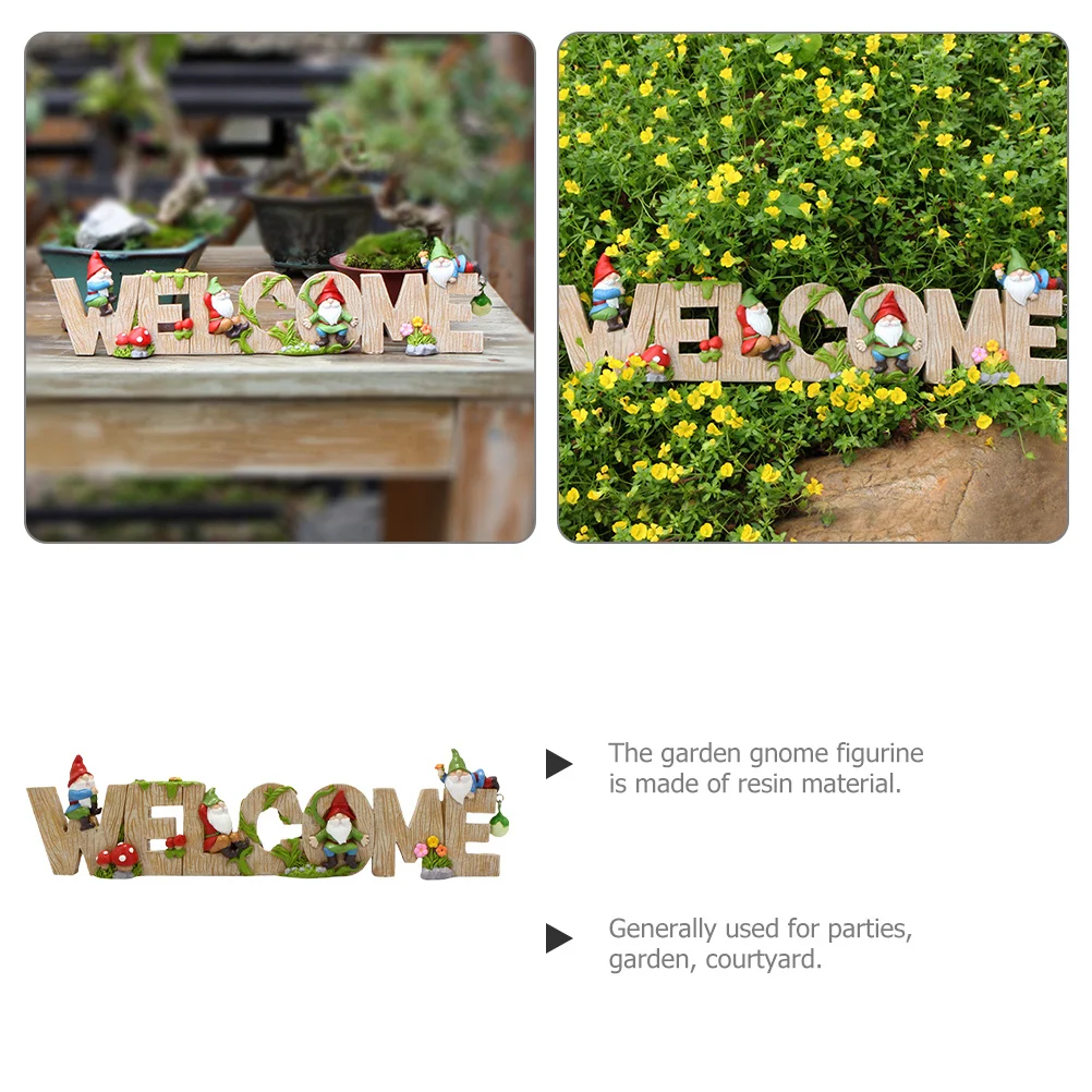 

Resin Garden Gnome Statue Cute Small Lawn Yard Patio Porch Outdoor Garden Decoration Resin Gnome Figurine Lawn Decorative Statue