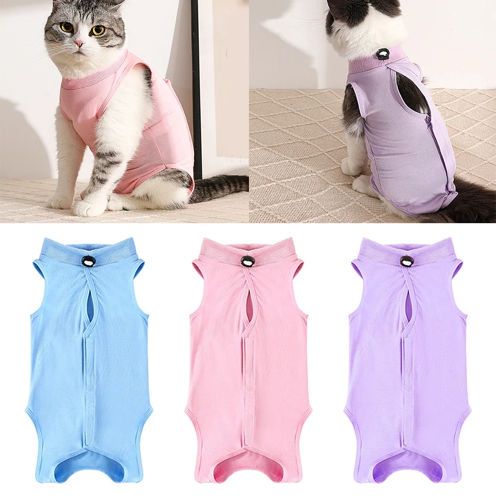 

Cat Vest Surgery Wound Protect Pet Shirt Postpartum Pet Clothes Puppy Kitten Cat Clothes Pet Recovery Suit DIY Cats Clothing