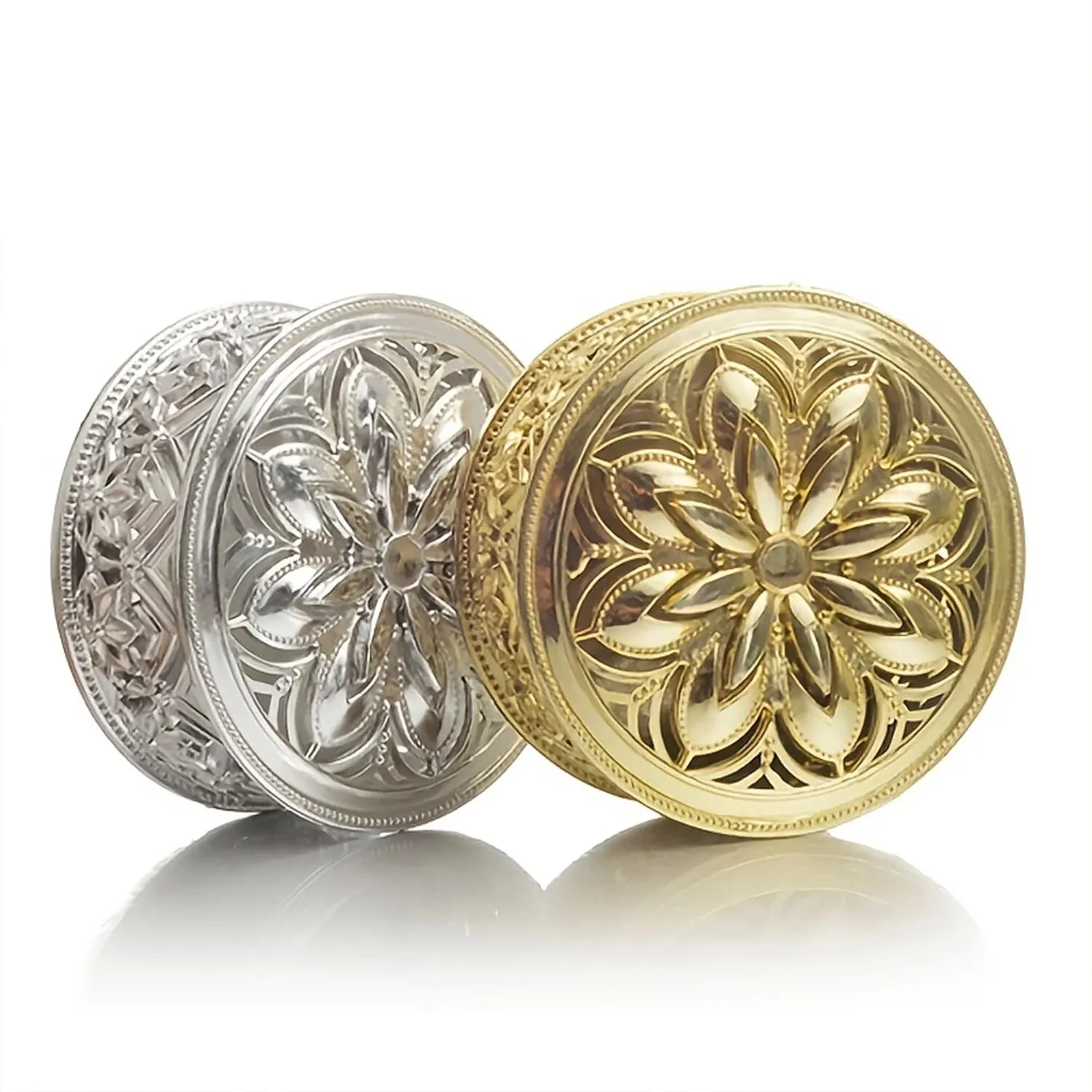 

2pcs Hexagonal Electroplated Storage Box, Desktop Exquisite Storage Treasure Box, Hollow Out Candy Box, Jewelry Box